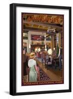 The Ahwahnee Lobby - Yosemite National Park, California-Lantern Press-Framed Art Print