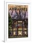 The Ahwahnee - Yosemite National Park - California-Lantern Press-Framed Art Print