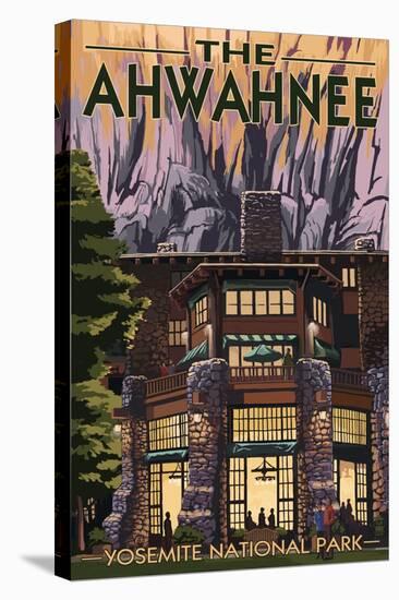 The Ahwahnee - Yosemite National Park - California-Lantern Press-Stretched Canvas