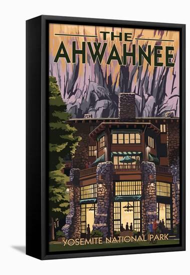 The Ahwahnee - Yosemite National Park - California-Lantern Press-Framed Stretched Canvas