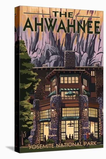 The Ahwahnee - Yosemite National Park - California-Lantern Press-Stretched Canvas