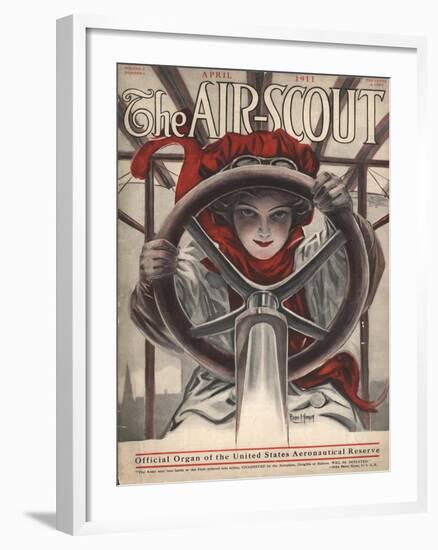 The Air-Scout, Women Pilots Aeroplanes Magazine, USA, 1911-null-Framed Giclee Print