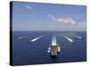 The Aircraft Carrier USS Abraham Lincoln Leading a Formation of Ships-null-Stretched Canvas