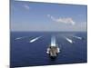 The Aircraft Carrier USS Abraham Lincoln Leading a Formation of Ships-null-Mounted Photographic Print