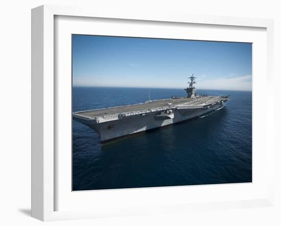 The Aircraft Carrier USS Carl Vinson in the Pacific Ocean-Stocktrek Images-Framed Premium Photographic Print