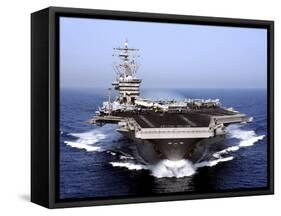 The Aircraft Carrier USS Dwight D. Eisenhower Transits the Arabian Sea-Stocktrek Images-Framed Stretched Canvas