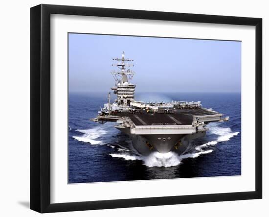 The Aircraft Carrier USS Dwight D. Eisenhower Transits the Arabian Sea-Stocktrek Images-Framed Premium Photographic Print