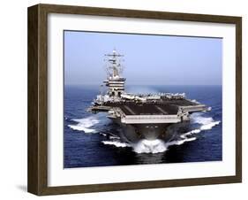 The Aircraft Carrier USS Dwight D. Eisenhower Transits the Arabian Sea-Stocktrek Images-Framed Photographic Print