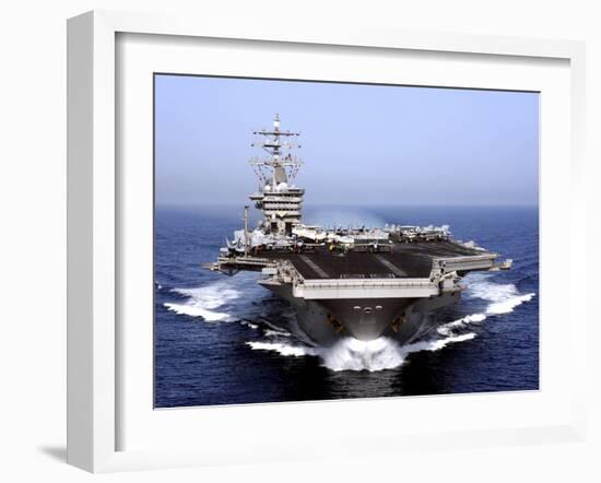 The Aircraft Carrier USS Dwight D. Eisenhower Transits the Arabian Sea-Stocktrek Images-Framed Photographic Print