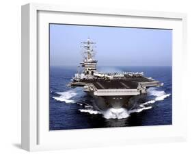 The Aircraft Carrier USS Dwight D. Eisenhower Transits the Arabian Sea-Stocktrek Images-Framed Photographic Print