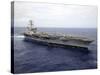 The Aircraft Carrier USS Nimitz Transits the Pacific Ocean-Stocktrek Images-Stretched Canvas