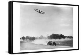 The Airplane Races the Automobile-null-Framed Stretched Canvas