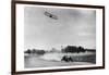 The Airplane Races the Automobile-null-Framed Art Print