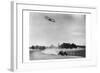 The Airplane Races the Automobile-null-Framed Art Print