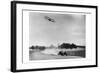 The Airplane Races the Automobile-null-Framed Art Print