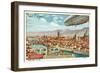 The Airship Above Florence-null-Framed Giclee Print