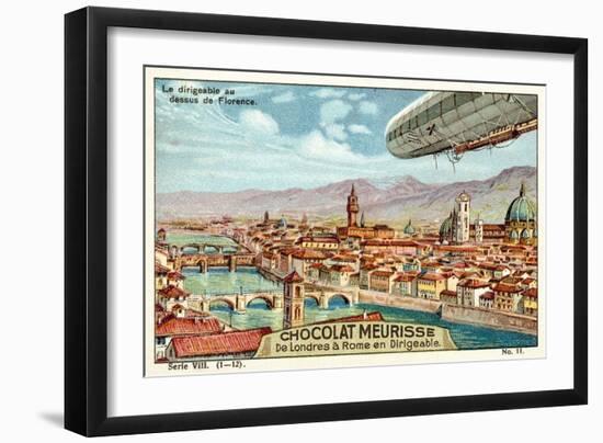 The Airship Above Florence-null-Framed Giclee Print