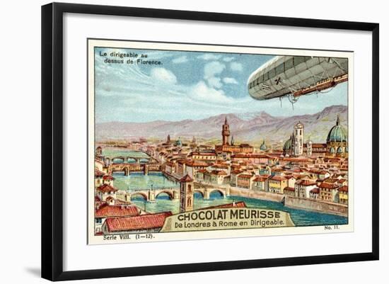 The Airship Above Florence-null-Framed Giclee Print