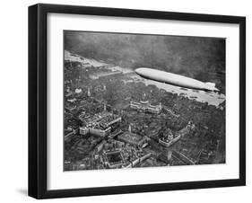 The Airship 'Graf Zepplin' over London, August 1931-null-Framed Giclee Print