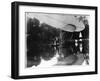 The Airship of Alberto Santos-Dumont (1873-1932) Landing in Bois de Boulogne in the Rothschild…-Valerian Gribayedoff-Framed Premium Photographic Print