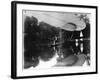 The Airship of Alberto Santos-Dumont (1873-1932) Landing in Bois de Boulogne in the Rothschild…-Valerian Gribayedoff-Framed Photographic Print