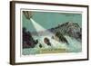 The Airship over the Rhine Falls During the Night-null-Framed Giclee Print