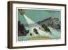 The Airship over the Rhine Falls During the Night-null-Framed Giclee Print