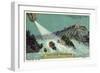 The Airship over the Rhine Falls During the Night-null-Framed Giclee Print