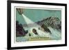 The Airship over the Rhine Falls During the Night-null-Framed Giclee Print