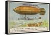 The Airship Ville De Paris Flying from Paris to Verdun to Be Placed under Military Authority, 1908-null-Framed Stretched Canvas