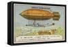 The Airship Ville De Paris Flying from Paris to Verdun to Be Placed under Military Authority, 1908-null-Framed Stretched Canvas