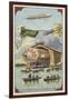The Airship Zeppelin on Lake Constance, 1900-null-Framed Giclee Print
