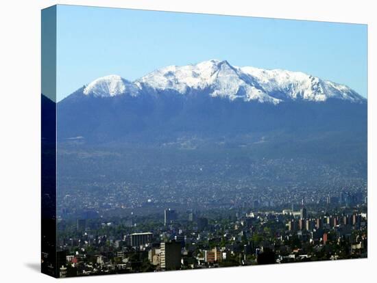 The Ajusco Mountain is Seen Behind Mexico City-null-Stretched Canvas