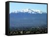 The Ajusco Mountain is Seen Behind Mexico City-null-Framed Stretched Canvas