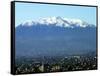 The Ajusco Mountain is Seen Behind Mexico City-null-Framed Stretched Canvas