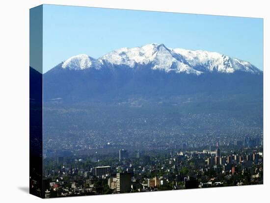 The Ajusco Mountain is Seen Behind Mexico City-null-Stretched Canvas