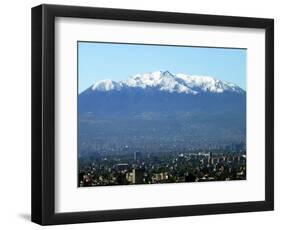 The Ajusco Mountain is Seen Behind Mexico City-null-Framed Photographic Print