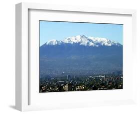 The Ajusco Mountain is Seen Behind Mexico City-null-Framed Photographic Print