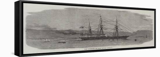 The Alabama at Port Royal, Jamaica-Edwin Weedon-Framed Stretched Canvas