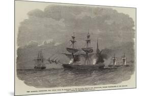 The Alabama Destroying the Texan Star-Edwin Weedon-Mounted Giclee Print
