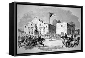 The Alamo Fort at San Antonio, Headquarters of Federal General Twiggs-null-Framed Stretched Canvas