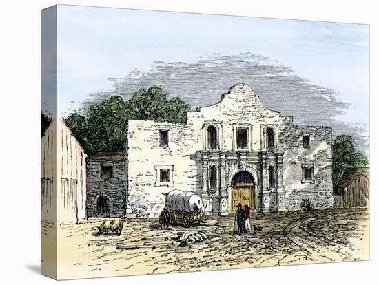The Alamo in San Antonio, Texas, 1800s-null-Stretched Canvas