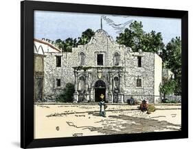 The Alamo in San Antonio, Texas, 1800s-null-Framed Premium Giclee Print