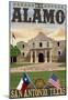 The Alamo Morning Scene - San Antonio, Texas-null-Mounted Poster