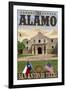The Alamo Morning Scene - San Antonio, Texas-Lantern Press-Framed Art Print