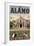 The Alamo Morning Scene - San Antonio, Texas-Lantern Press-Framed Art Print