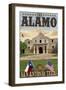 The Alamo Morning Scene - San Antonio, Texas-Lantern Press-Framed Art Print