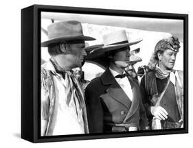 The Alamo, Richard Widmark, Laurence Harvey, John Wayne, 1960-null-Framed Stretched Canvas