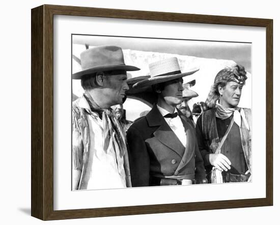 The Alamo, Richard Widmark, Laurence Harvey, John Wayne, 1960-null-Framed Photo