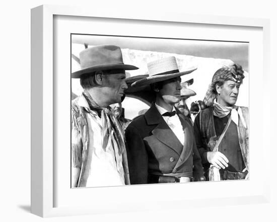 The Alamo, Richard Widmark, Laurence Harvey, John Wayne, 1960-null-Framed Photo